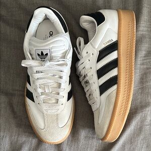 Adidas Samba White Black Gum Sole Sneakers